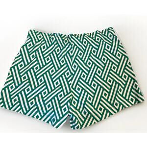 Lindex Abstract Geometric Green White Women's Size High Waist Shorts Size 2x